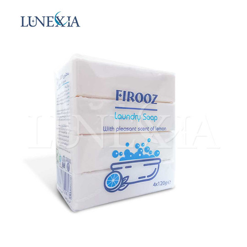 صابون رختشویی فیروز رایحه لیمو 4 قالب 120 گرمی