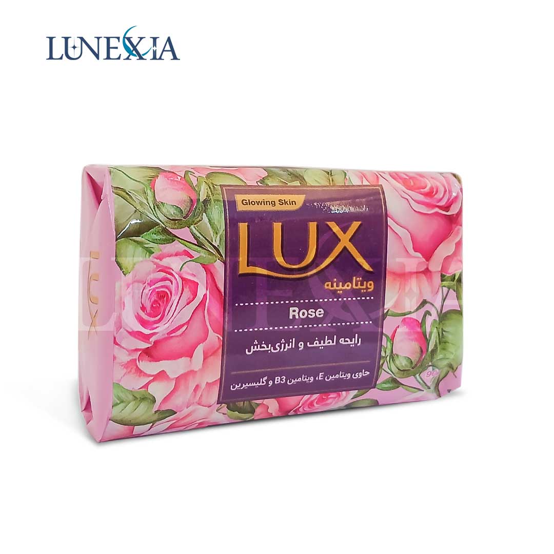 صابون لوکس حاوی ویتامین با رایحه گل رز 90 گرمی بسته 1 عددی